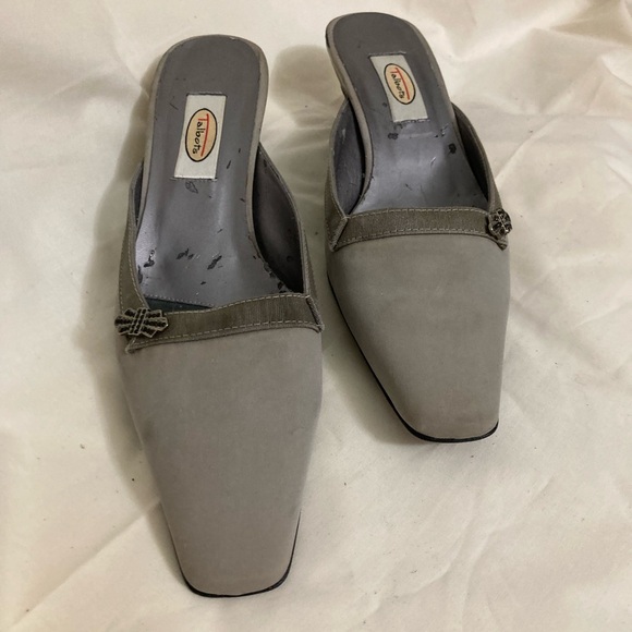TALBOT'S Square Toe Silk Mules NWOT - Picture 9 of 11